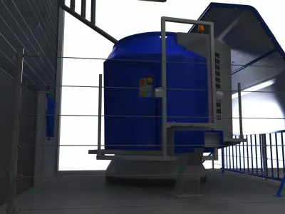 Automatic Farm Feeding System Robot 3D model