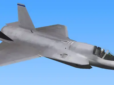 f35a fighter jet lowpoly 3d model Low-poly 3D model