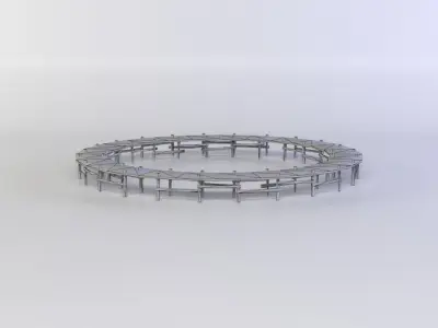 War circle Low-poly 3D model