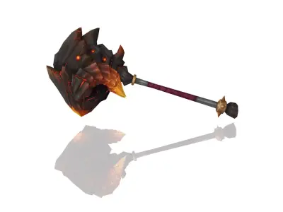 Volcano King Hammer Low-poly 3D model