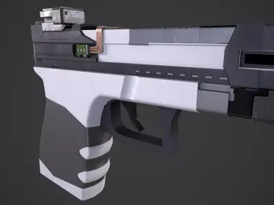Futuristic Gun Low-poly 3D model purchase