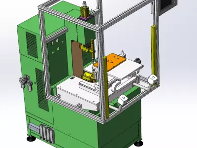 Carbon brush welding machine 3D model