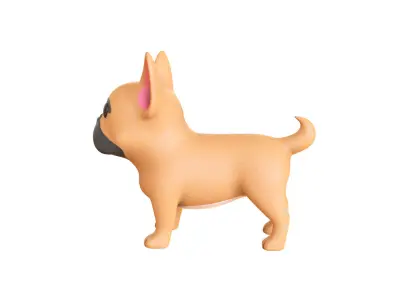 Cartoon Dog Animal 3D Model for Cartoon Characters Low-poly 3D model