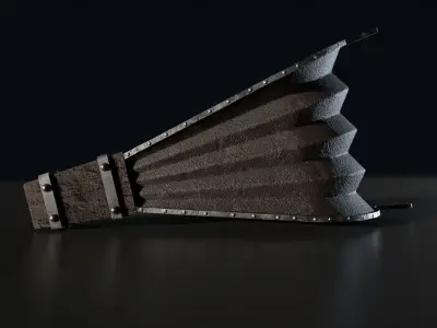 Bellows sword Low-poly 3D model