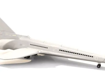 futuristic airline 3D model