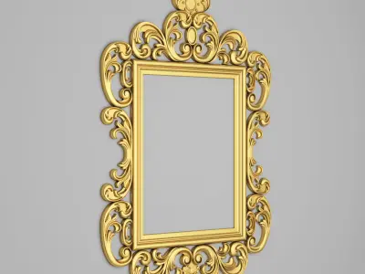 Collection Of 10 Classic Frame Mirrors Part 1 3D model