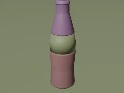 Realistic Glass Soda Bottle 3D Model  Low Poly  Game Ready  3D model