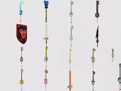 Cartoon - Objects Weapons Low-poly 3D model