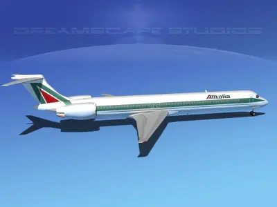 McDonnell Douglas MD80 Alitalia 3D model