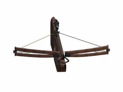 Wooden Crossbow Low-poly 3D model