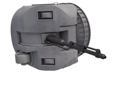 AK 176  Naval Gun 3D model
