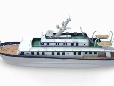 A passenger ship 3D model