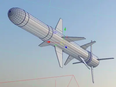 3D Basic Missile Low-poly 3D model