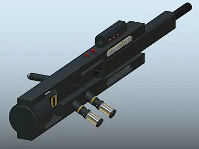 Tironea Gabriel - Hornet Railgun - High Poly Free 3D model