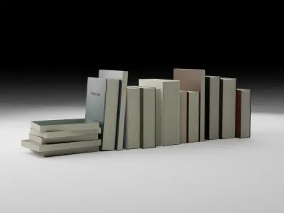 Antique Books PBR 3D model