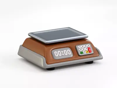 Digital Scale Low-poly 3D model