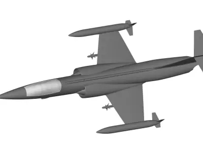 Lockheed F104-G Starfighter 3D model