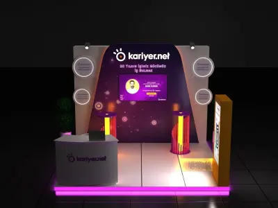 Exhibition fair stant technology 4x4 3D model