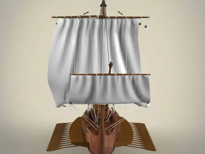 Battleship viking ship 3D model