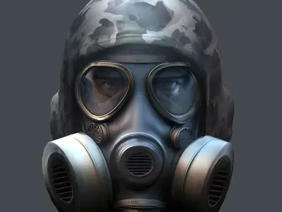 Helmet 3d model military combat Military Low-poly Low-poly 3D model 2