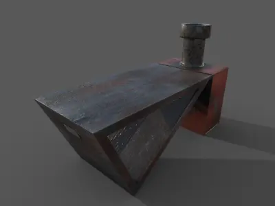 SCIFI Steampunk table Free low-poly 3D model