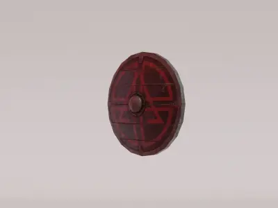 Viking Shield Low-poly 3D model 25