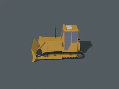 Bulldozer Low-poly 3D model by AlexMas1981 from CGTrader
