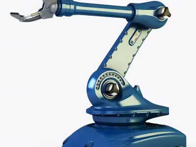 Industrial robot blue v 2 3D model