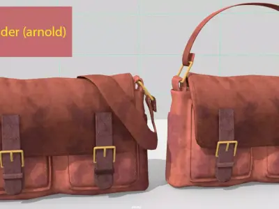 bag asset Low-poly 3D model