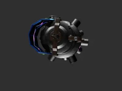 Grenade Jinx with Textures and Materials Granade from Arcane 3D model