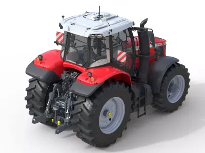 Massey Ferguson 7700S Tractor Low-poly 3D model