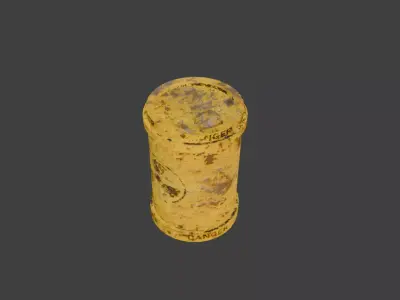 Barrel of nuclear waste Free low-poly 3D model