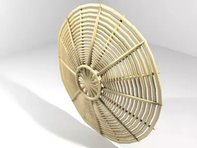 Personal Armor Shield - Perisai Rotan 3D model