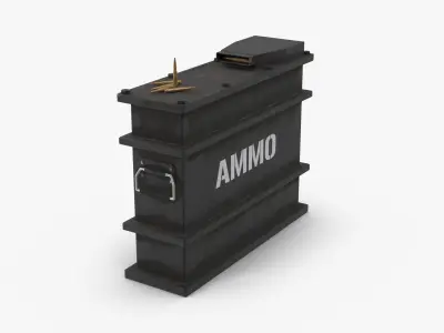 Ammo Crate Dirt Low-poly 3D model