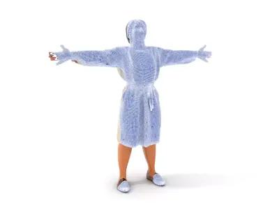 Traditional Dress Character Model Pack with Embroidered Details Low-poly 3D model