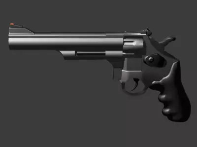 Revolver Low-poly 3D model purchase