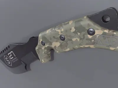 Knife-Combat-lowpoly Low-poly 3D model