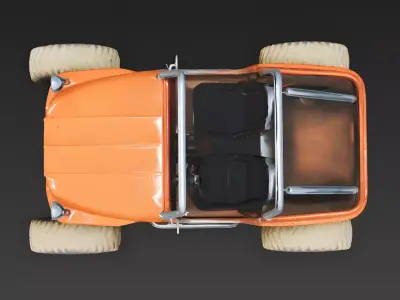 Realistic Classic Summer Beach Buggy 3d model Low-poly 3D model