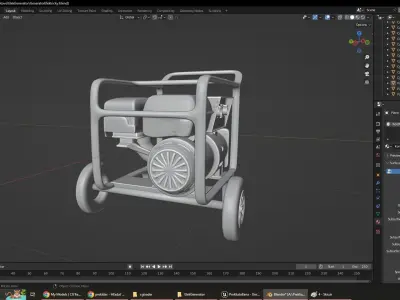 Electric Generator  Low-poly 3D model