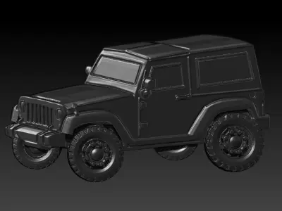  3d hollow Jeep model Charm Pendant Jewelry 3D print model purchase