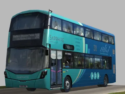 Wrightbus Streetdeck Sapphire livery Low-poly 3D model