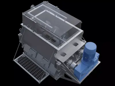 twin shaft mixer 3D model purchase