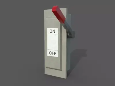 Electrical switch Low-poly 3D model