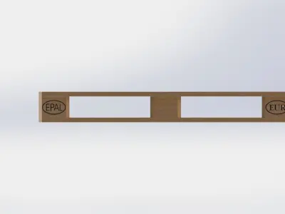 Euro wooden pallet  3D model