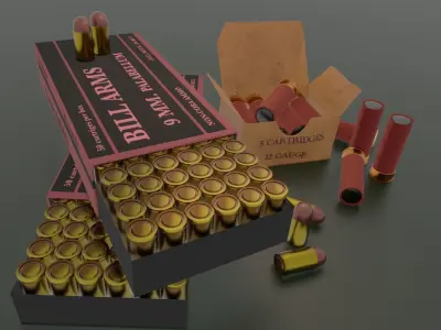 Ammunition prop 3d model Low-poly 3D model