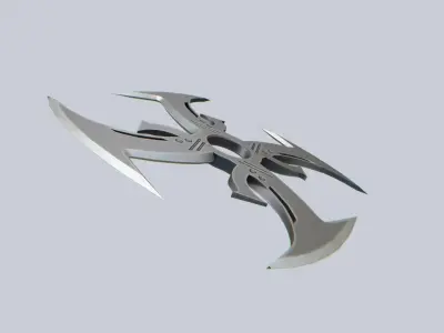 Shuriken Low-poly 3D model 4