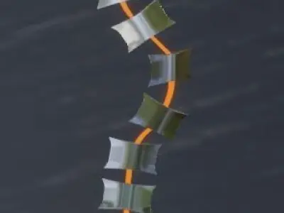 Chain sword Low-poly 3D model