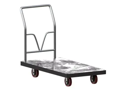 Black Cart Low-poly 3D model