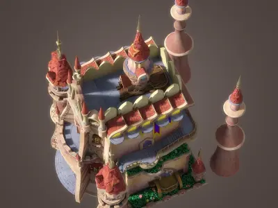 Cartoon Castle 3D model buy