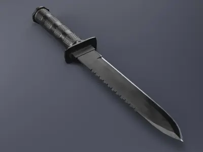 Combat Knife 01 Low-poly 3D model